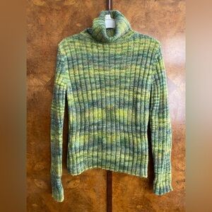 NEW DKNY JEANS multicolored Turtleneck Sweater Medium